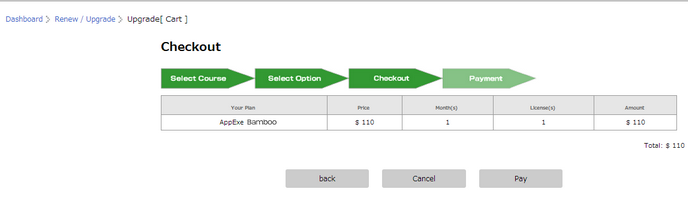 mobilous_appexe_console_dashboard_upgrade_checkout